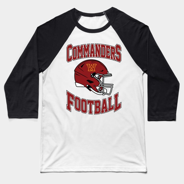 Washington Commanders Football Team Baseball T-Shirt by Cemploex_Art